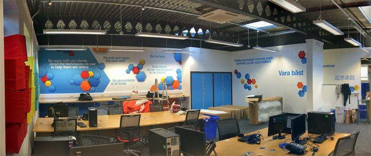 Search Laboratory Wall Graphic Design